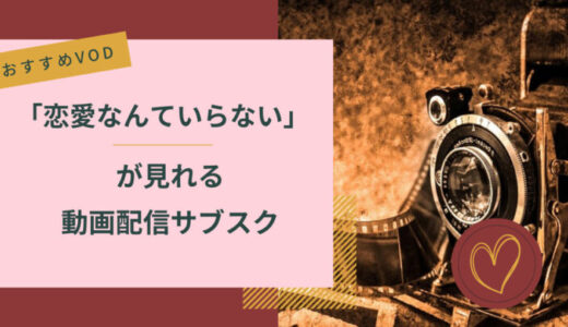 『恋愛なんていらない』が見れる動画配信サービスは？NetflixやU-NEXTなど人気VODからおすすめを紹介