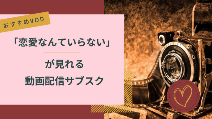 恋愛なんていらないが見れる動画配信サブスク